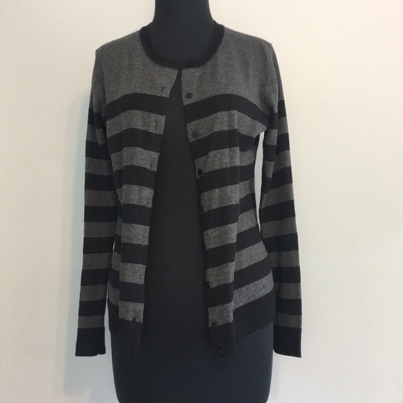 Karen Scott Striped Cardigan, XS - Picture 2 of 8